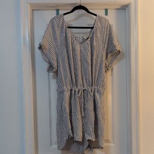 Universal Thread Blue and White Striped Blouse